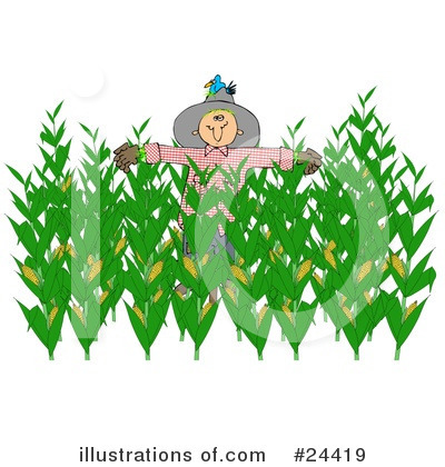 Royalty-Free (RF) Scarecrow Clipart Illustration by djart - Stock Sample #24419
