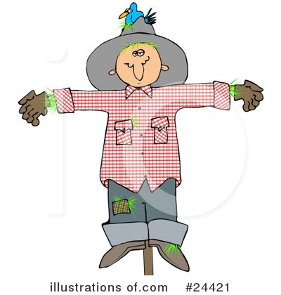 Royalty-Free (RF) Scarecrow Clipart Illustration by djart - Stock Sample #24421