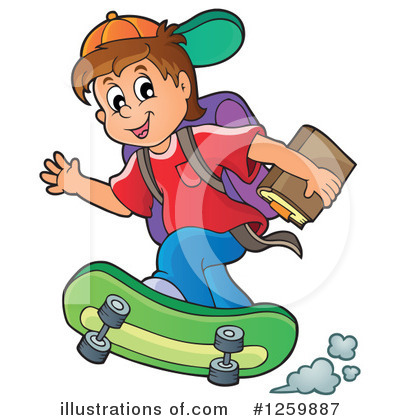 Royalty-Free (RF) School Boy Clipart Illustration by visekart - Stock Sample #1259887