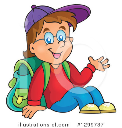 Royalty-Free (RF) School Boy Clipart Illustration by visekart - Stock Sample #1299737
