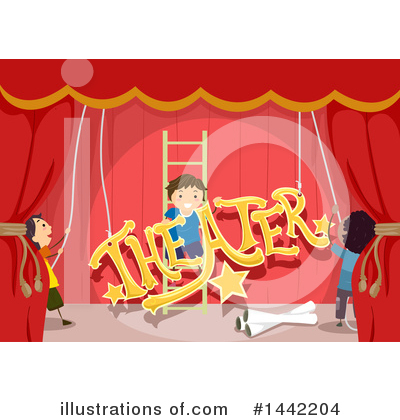 Theater Curtains Clipart #1442204 by BNP Design Studio