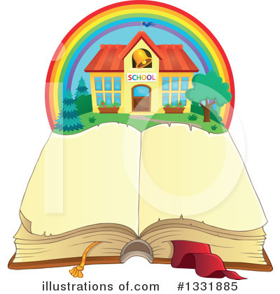 Royalty-Free (RF) School Building Clipart Illustration by visekart - Stock Sample #1331885