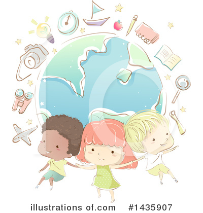 Royalty-Free (RF) School Children Clipart Illustration by BNP Design Studio - Stock Sample #1435907