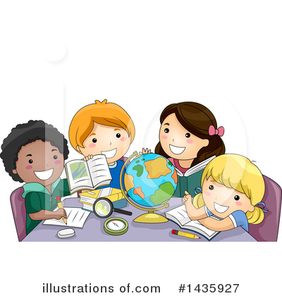 Studying Clipart #1435927 by BNP Design Studio