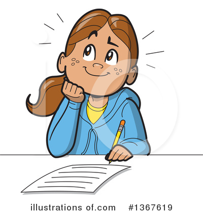 Girl Clipart #1367619 by Clip Art Mascots
