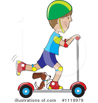 Royalty-Free (RF) Scooter Clipart Illustration by Maria Bell - Stock Sample #1119979