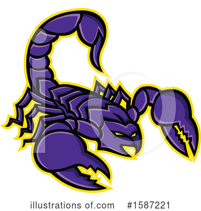 Royalty-Free (RF) Scorpion Clipart Illustration by patrimonio - Stock Sample #1587221