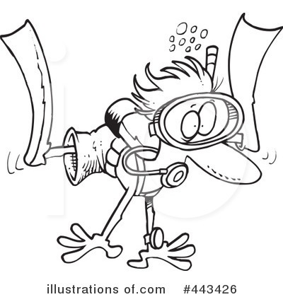 Royalty-Free (RF) Scuba Clipart Illustration by toonaday - Stock Sample #443426