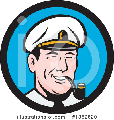 Royalty-Free (RF) Sea Captain Clipart Illustration by patrimonio - Stock Sample #1382620