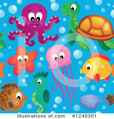 Sea Turtle Clipart #1240301 by visekart