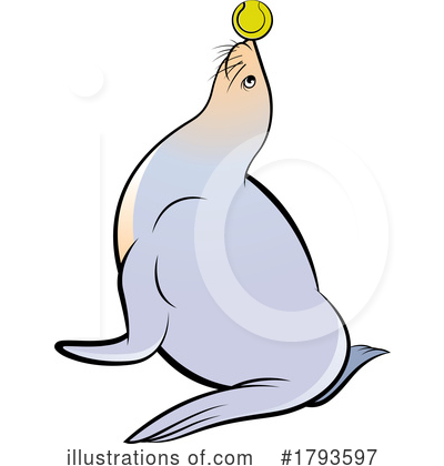 Sea Lions Clipart #1793597 by Lal Perera