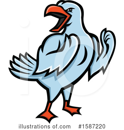 Royalty-Free (RF) Seagull Clipart Illustration by patrimonio - Stock Sample #1587220