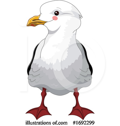 Royalty-Free (RF) Seagull Clipart Illustration by Pushkin - Stock Sample #1692299