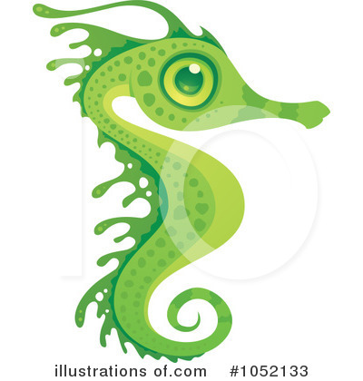 Royalty-Free (RF) Seahorse Clipart Illustration by John Schwegel - Stock Sample #1052133
