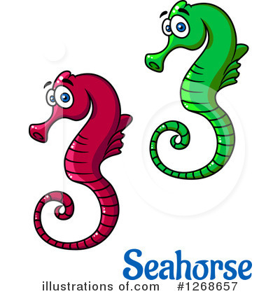 Seahorse Clipart #1268657 by Vector Tradition SM