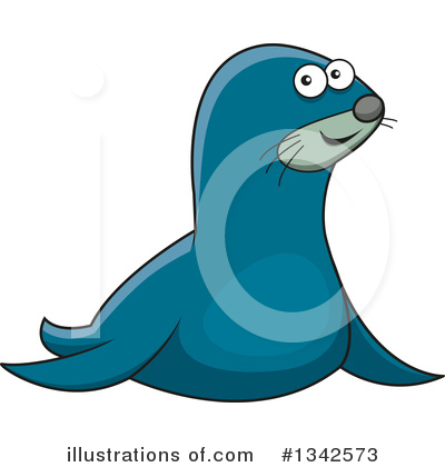 Sea Lions Clipart #1342573 by Vector Tradition SM