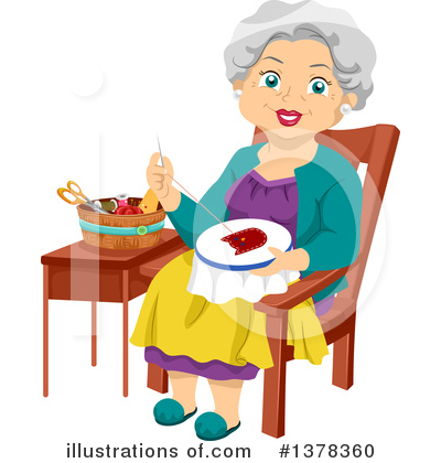 Senior Woman Clipart #1378360 by BNP Design Studio