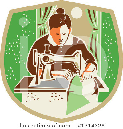 Royalty-Free (RF) Sewing Clipart Illustration by patrimonio - Stock Sample #1314326