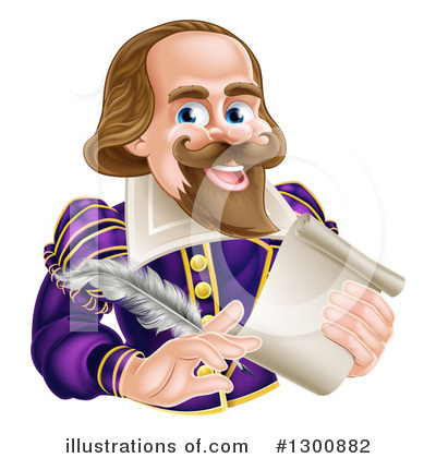 Royalty-Free (RF) Shakespeare Clipart Illustration by AtStockIllustration - Stock Sample #1300882