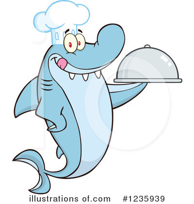 Royalty-Free (RF) Shark Clipart Illustration by Hit Toon - Stock Sample #1235939