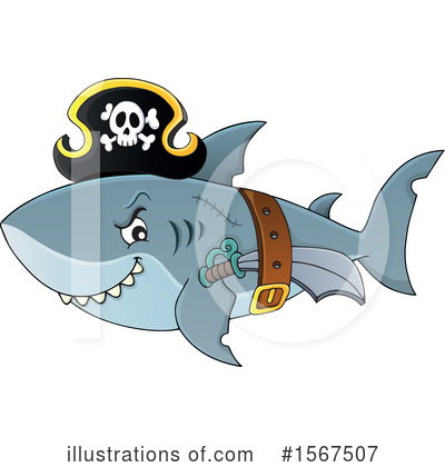 Royalty-Free (RF) Shark Clipart Illustration by visekart - Stock Sample #1567507