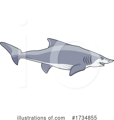 Royalty-Free (RF) Shark Clipart Illustration by Pushkin - Stock Sample #1734855