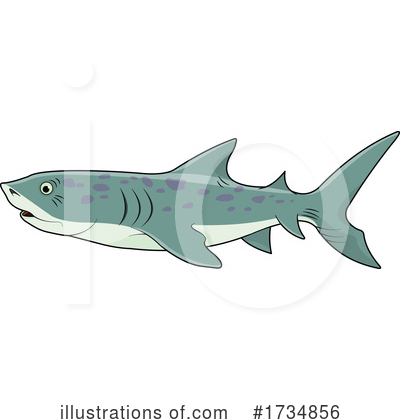 Royalty-Free (RF) Shark Clipart Illustration by Pushkin - Stock Sample #1734856