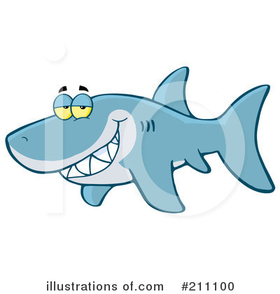 Royalty-Free (RF) Shark Clipart Illustration by Hit Toon - Stock Sample #211100