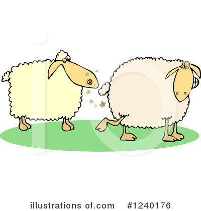 Royalty-Free (RF) Sheep Clipart Illustration by djart - Stock Sample #1240176