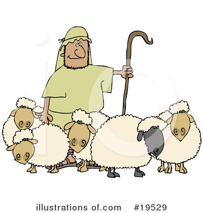 Royalty-Free (RF) Sheep Clipart Illustration by djart - Stock Sample #19529