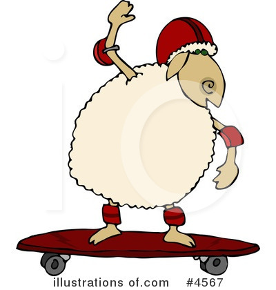 Royalty-Free (RF) Sheep Clipart Illustration by djart - Stock Sample #4567