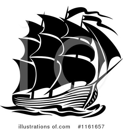 Royalty-Free (RF) Ship Clipart Illustration by Vector Tradition SM - Stock Sample #1161657