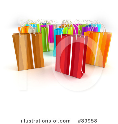 Shopping Bag Clipart #39958 - Illustration by Frank Boston