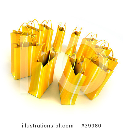 Shopping Bag Clipart #39980 - Illustration by Frank Boston