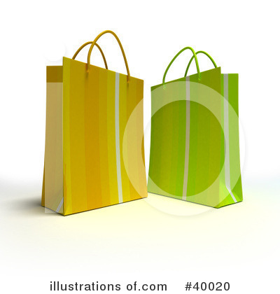 Shopping Bag Clipart #40020 - Illustration by Frank Boston