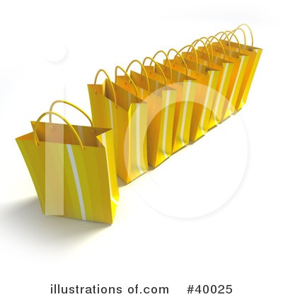 Shopping Bag Clipart #40025 - Illustration by Frank Boston
