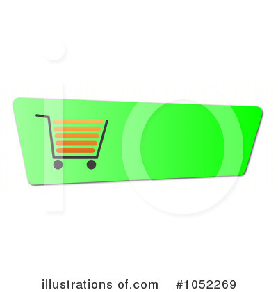 Royalty-Free (RF) Shopping Cart Button Clipart Illustration by oboy - Stock Sample #1052269