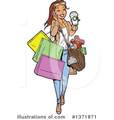 Shopping Bags Clipart #1371871 by Clip Art Mascots