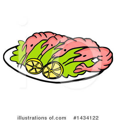 Royalty-Free (RF) Shrimp Clipart Illustration by LaffToon - Stock Sample #1434122