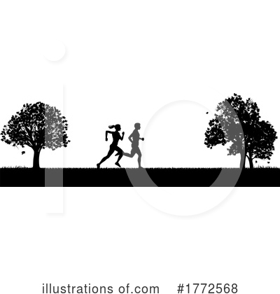 Silhouettes Clipart #1772568 by AtStockIllustration