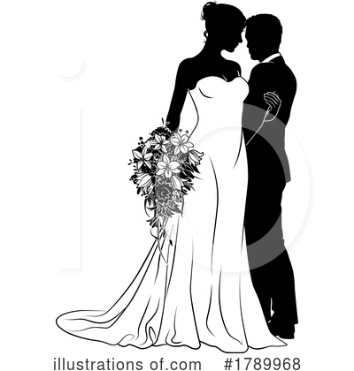 Wedding Couple Clipart #1789968 by AtStockIllustration