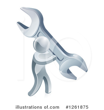 Royalty-Free (RF) Silver Man Clipart Illustration by AtStockIllustration - Stock Sample #1261875