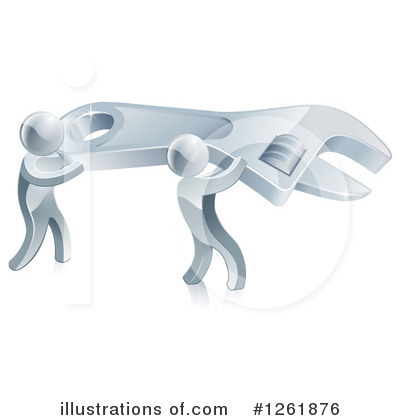 Royalty-Free (RF) Silver Man Clipart Illustration by AtStockIllustration - Stock Sample #1261876