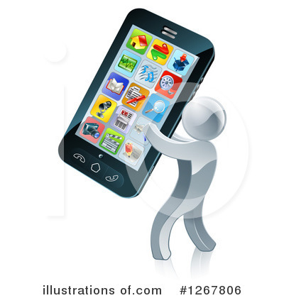 Cell Phones Clipart #1267806 by AtStockIllustration