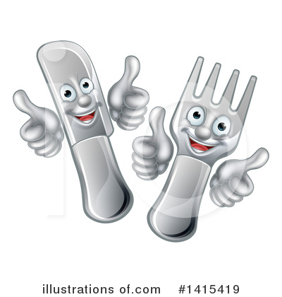 Fork Clipart #1415419 by AtStockIllustration
