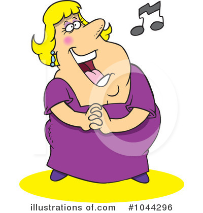Royalty-Free (RF) Singing Clipart Illustration by toonaday - Stock Sample #1044296