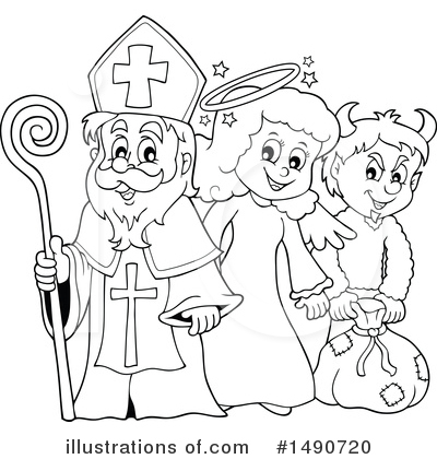 Royalty-Free (RF) Sinterklaas Clipart Illustration by visekart - Stock Sample #1490720