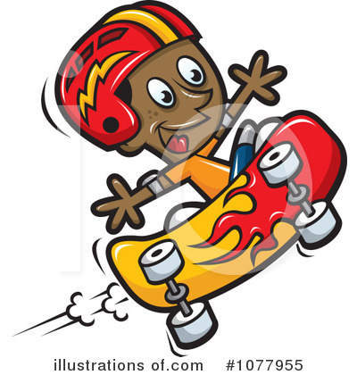Royalty-Free (RF) Skateboarding Clipart Illustration by jtoons - Stock Sample #1077955