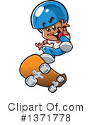 Skateboarding Clipart #1371778 by Clip Art Mascots