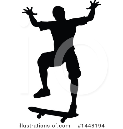 Royalty-Free (RF) Skateboarding Clipart Illustration by AtStockIllustration - Stock Sample #1448194